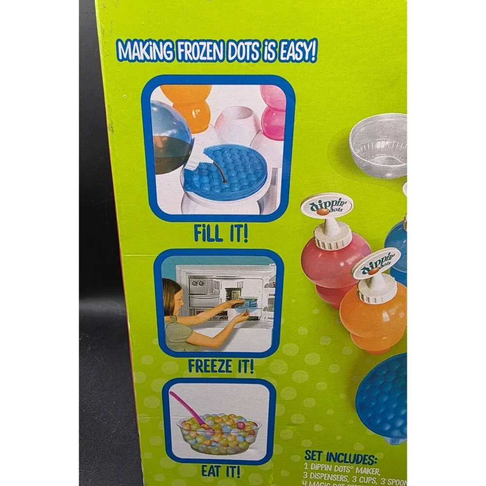 Dippin Dots Frozen Dot Maker Magic Set With 3 Flavor Dispensers And Accessories